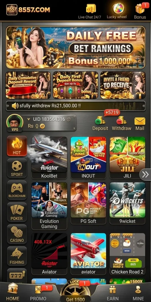 8557 Game Download official Earning APP