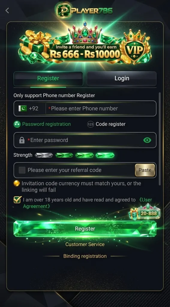 Player786 Game Download Real Earning APP